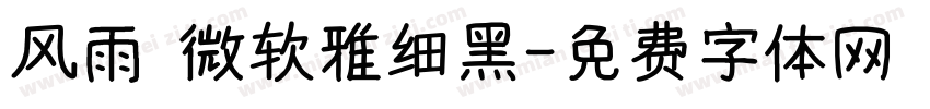 风雨 微软雅细黑字体转换